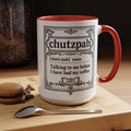 Chutzpah Coffee Mug, Funny Jewish Hanukkah Gift