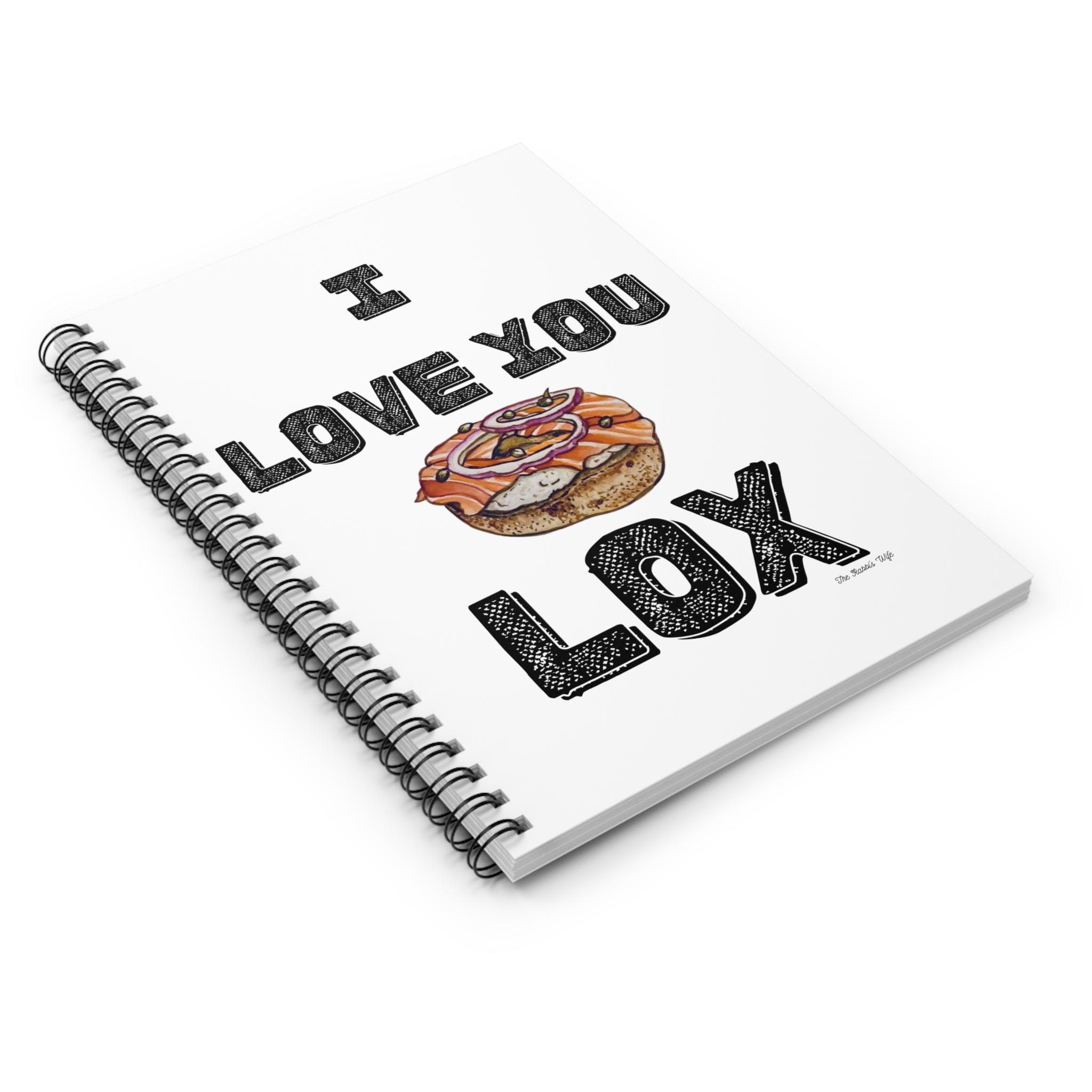 I Love You Lox Spiral Notebook, Jewish Humor Gift