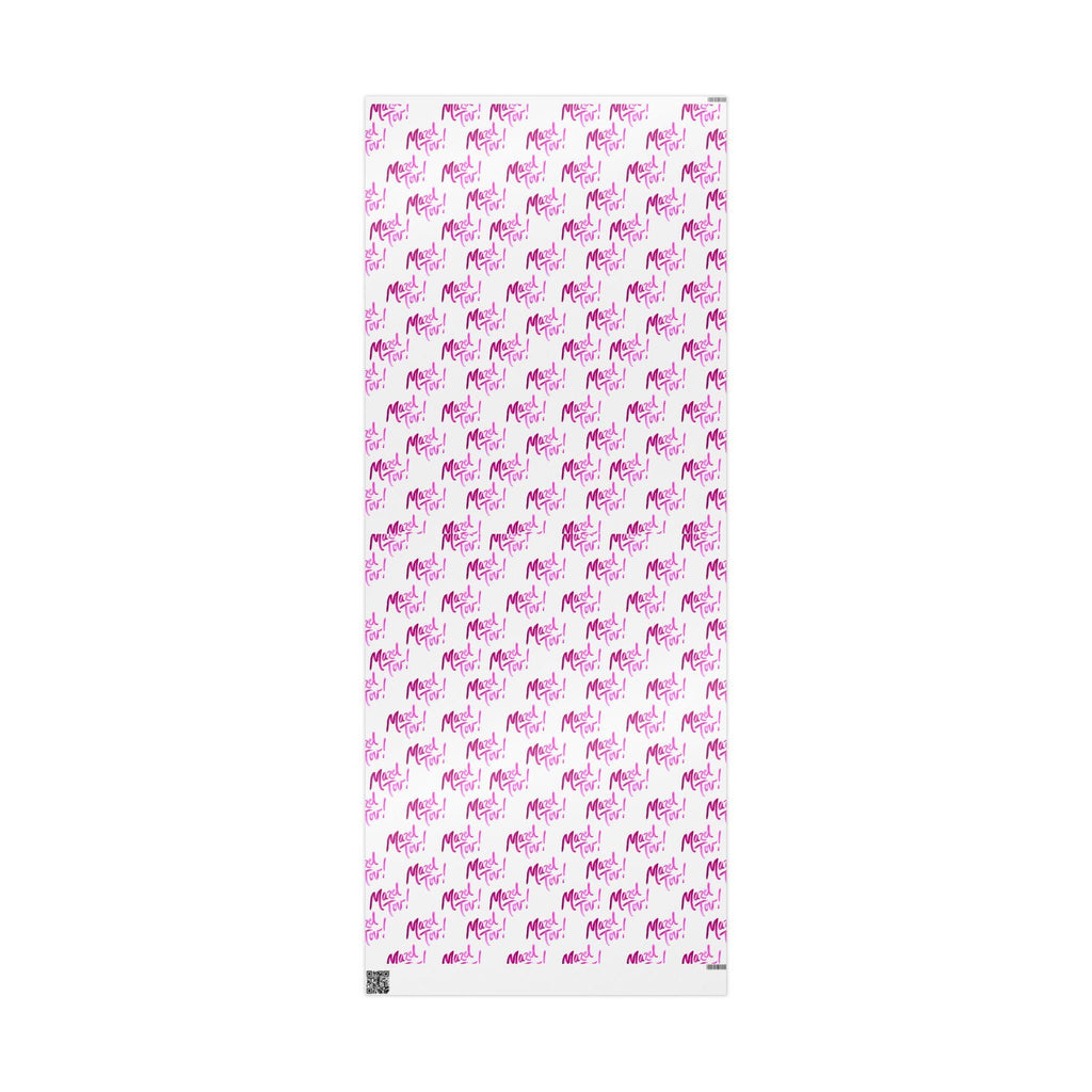 White Pink Mazel Tov Jewish Gift Wrap Baby Naming Bat Mitzvah Wedding Simcha Present