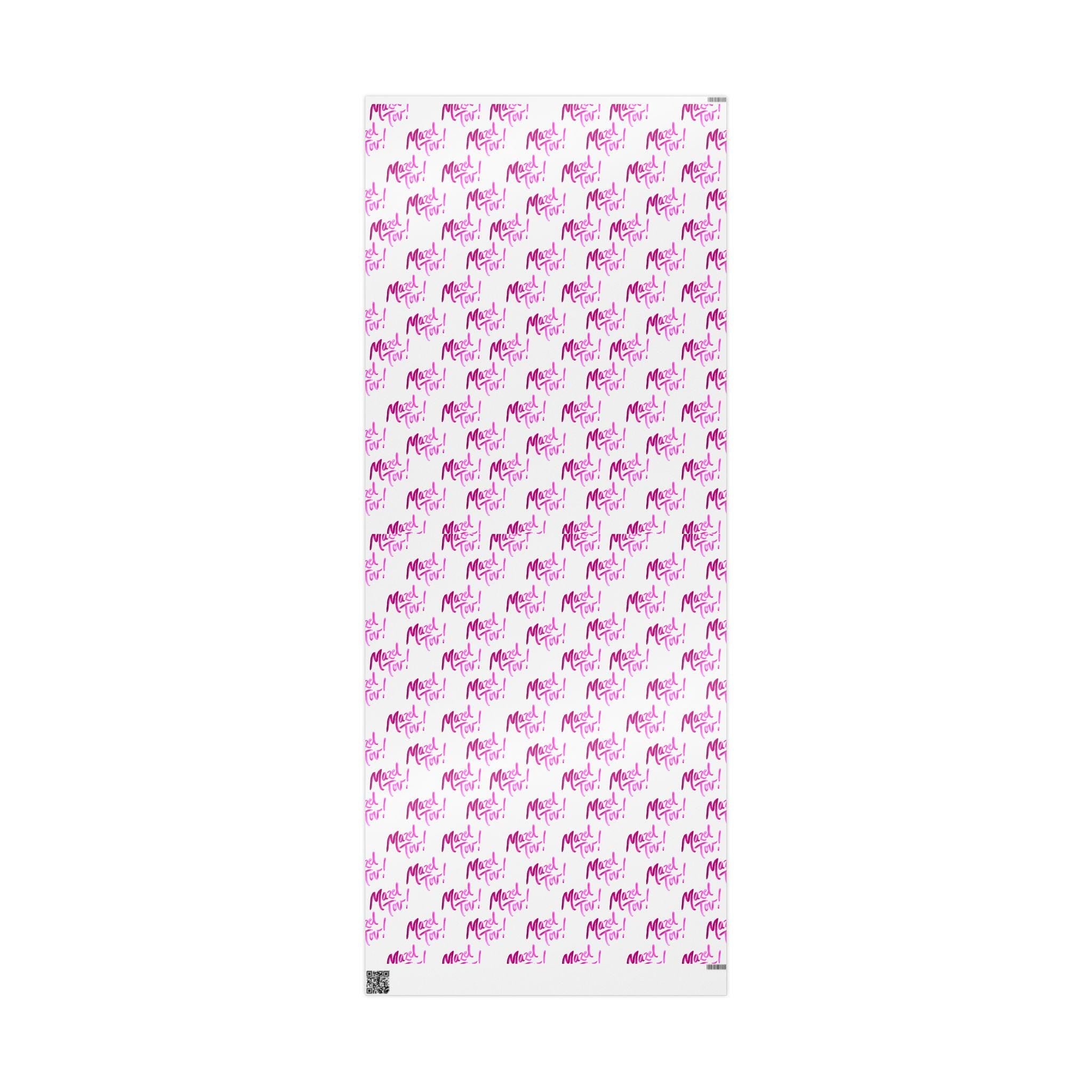 White Pink Mazel Tov Jewish Gift Wrap Baby Naming Bat Mitzvah Wedding Simcha Present