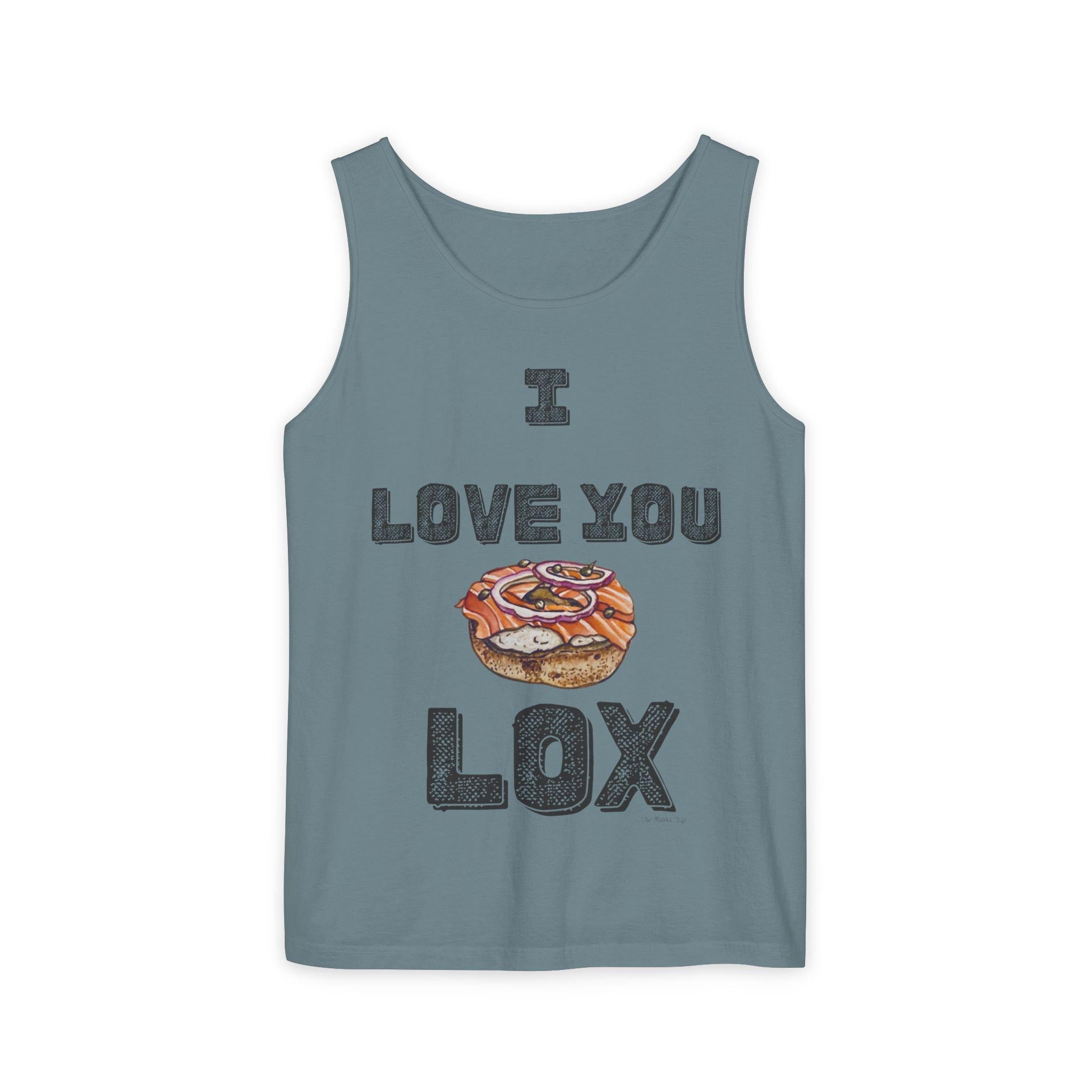 I Love You Lox Tank Top, Jewish Foodie Bagel Lover Shirt