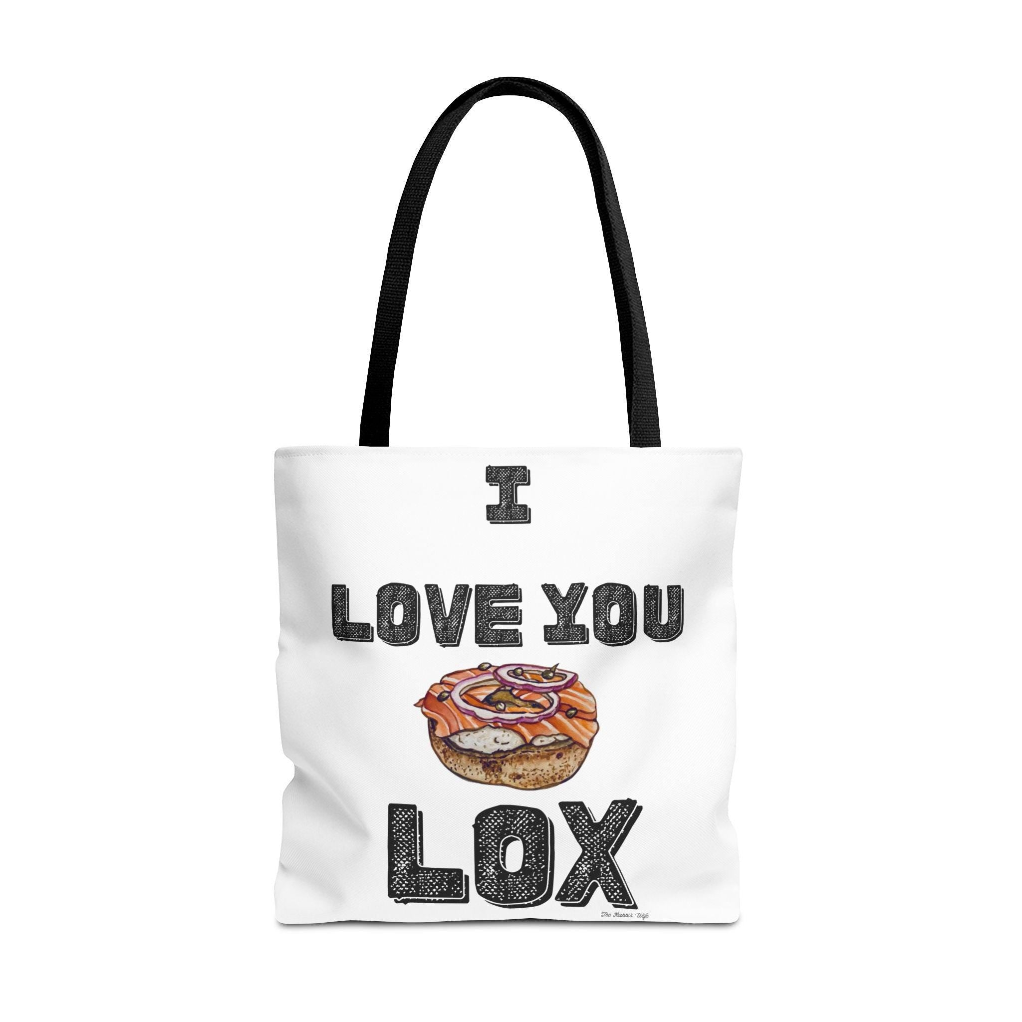 I Love You Lox Tote Bag, Funny Jewish Foodie Gift