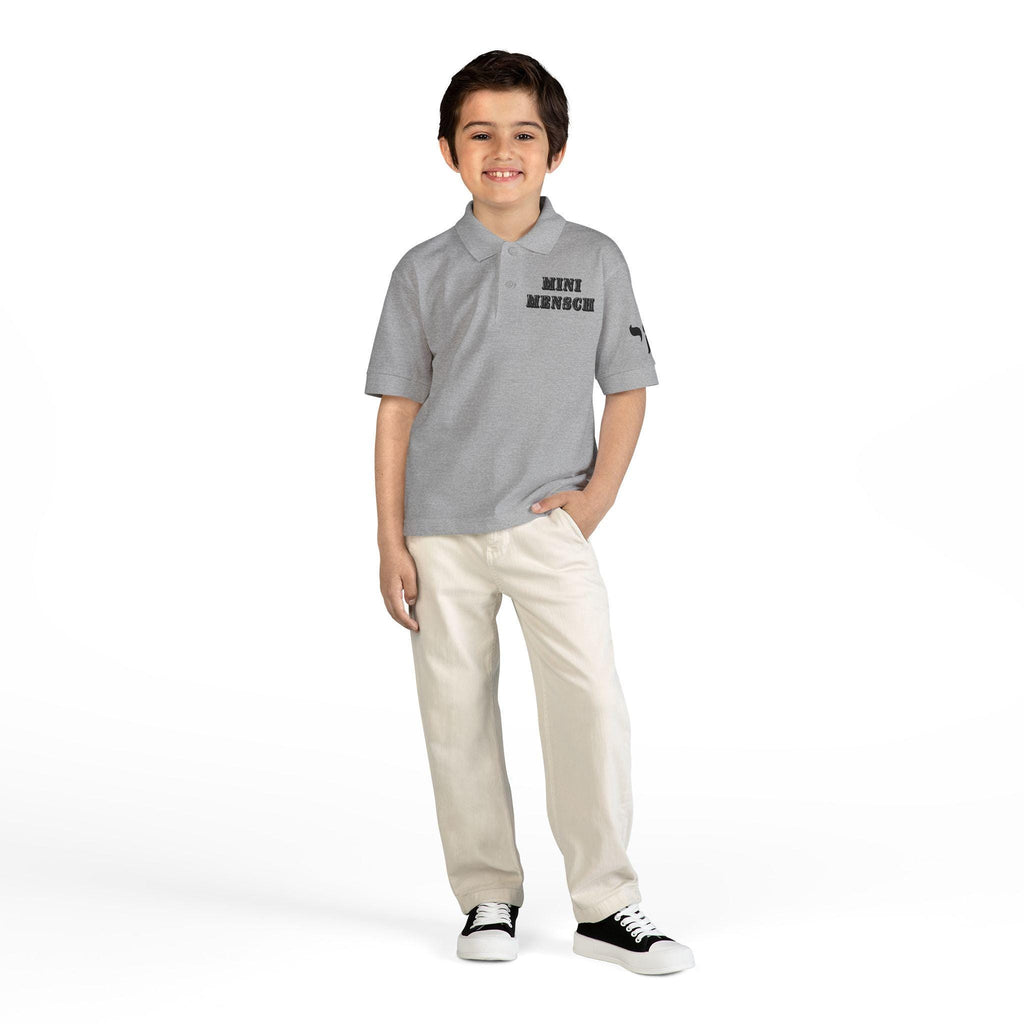 Mini Mensch Youth Polo Shirt, Jewish Pride, Bar Mitzvah Outfit