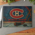 Montreal Canadiens Challah Board, Stained Glass Shabbat Tray, Tempered Cutting Board